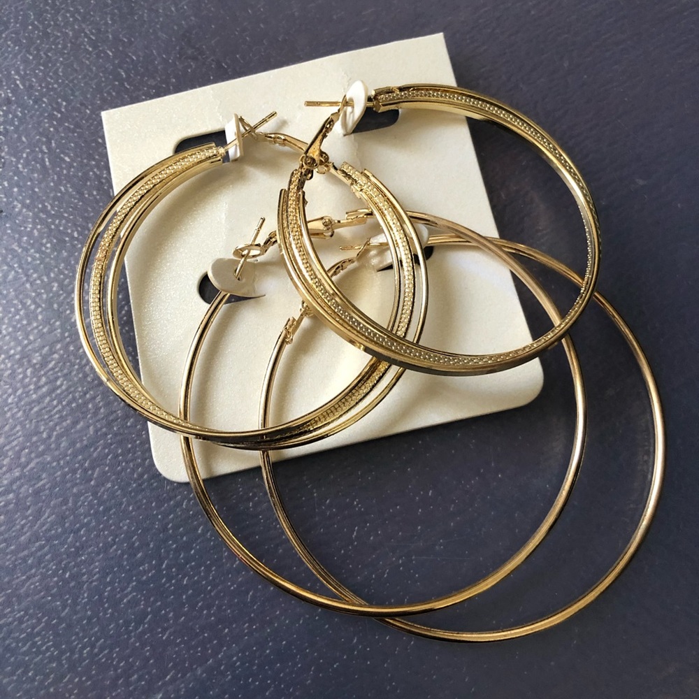 NWT Gold Hoop Earrings